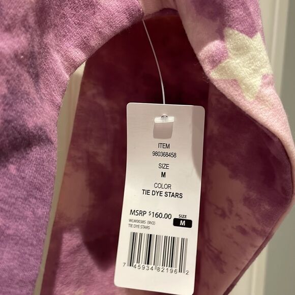NWT Wildfox sweatshirt Tie Dye stars SZ medium purple - Picture 4 of 5